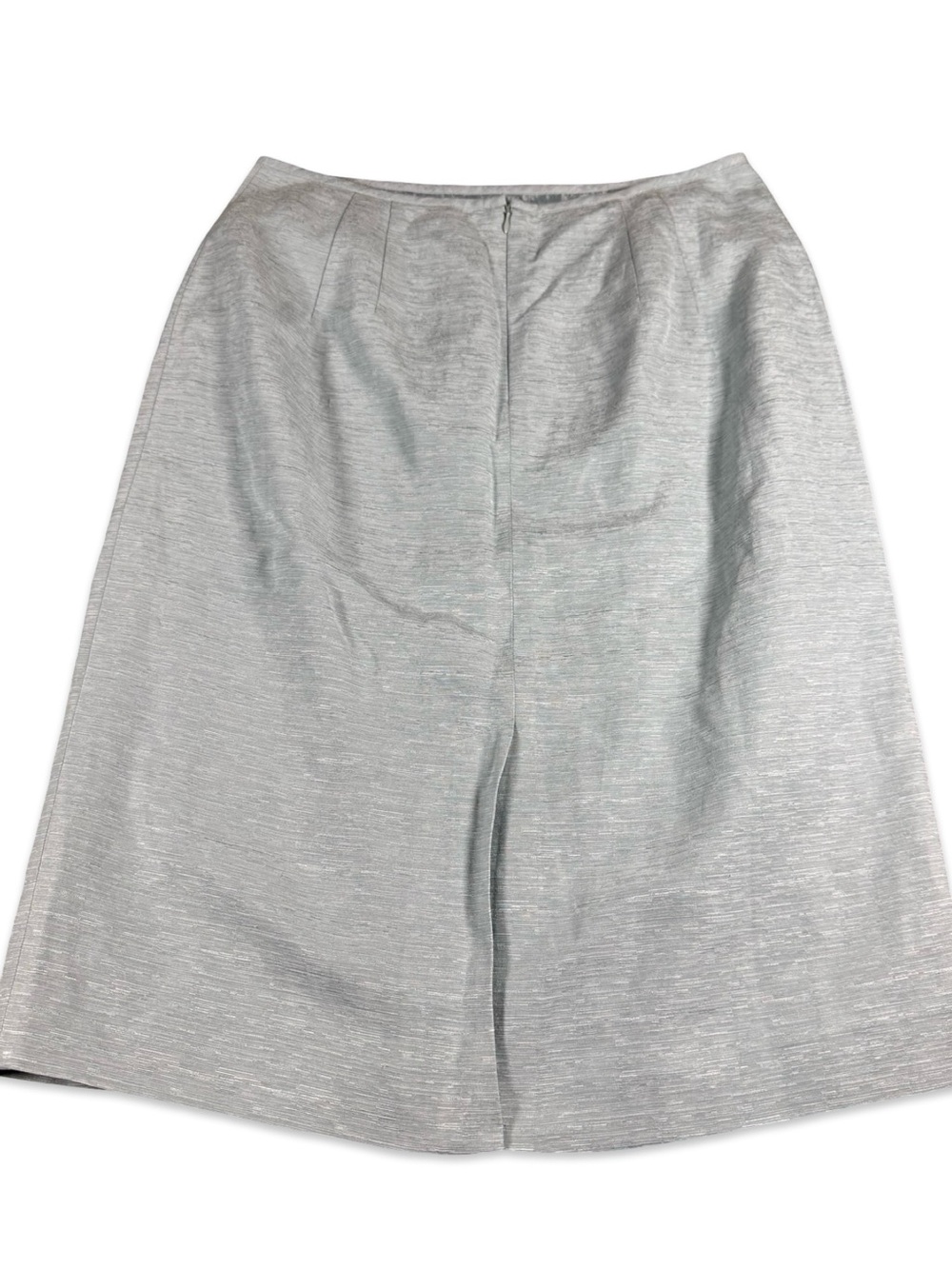 Vintage Linen and Silk Pencil Skirt Size 10 Zip up Light Blue Women's Formal - Picture 2 of 11